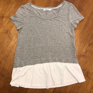 Summer & Sage T-Shirt with White Mock Undershirt